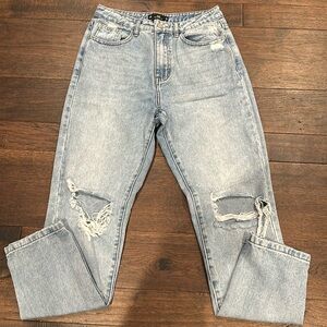 Misguided size 4 regular high rise mom jeans